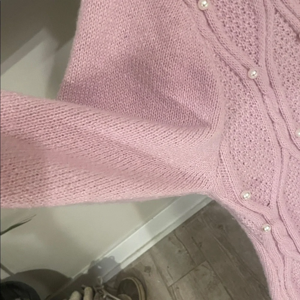 Pink Knit Sweater Dress - Picture 3 of 9